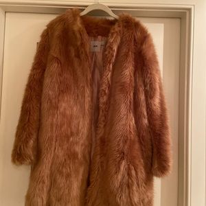 ASOS longline faux fur coat